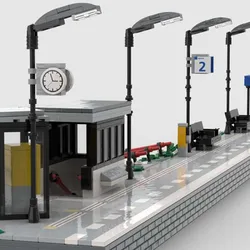 Architecture City Hauptbahnhof Train Station Ideas Model Building Blocks Kit Toys for Children Kids Gifts educational Toy Bricks