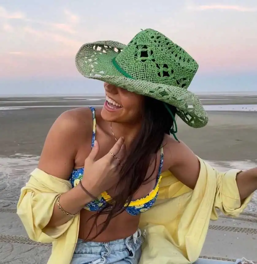 Western Women's  Cowboy Hat Straw Cowboy Hat Plasticity Strong Wide Brim Sunshine Beach Western Cowboy Hat cowboy hat