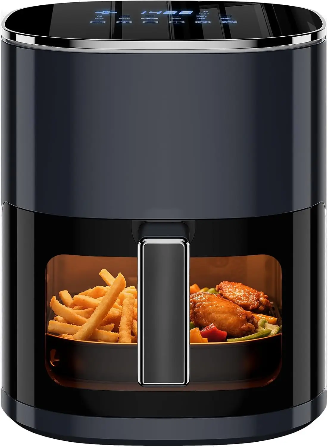 6.34 Qt Digital Air Fryer with Visible Window, 12-in-1 Preset Functions: Air Fry, Roast, Bake, Dehydrate & Fries, Nonstick Dishw