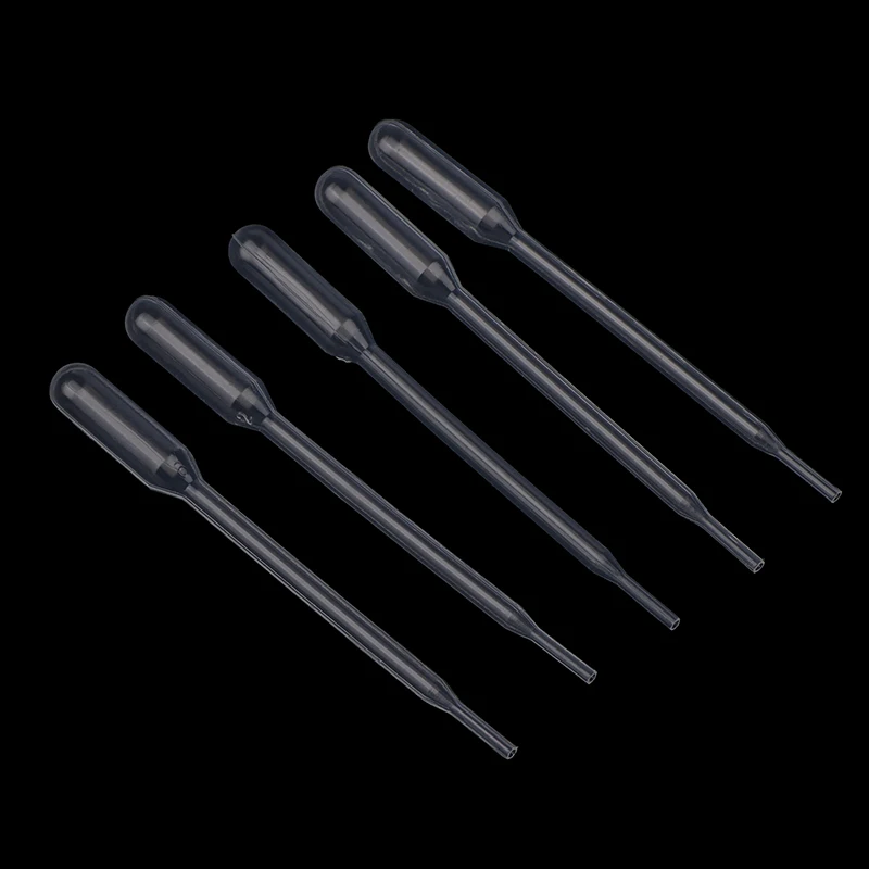 New 100Pcs 0.5ML Plastic Disposable Pipettes Squeeze Transfer Pipettes Dropper For Silicone Mold UV Epoxy Resin Jewelry Making