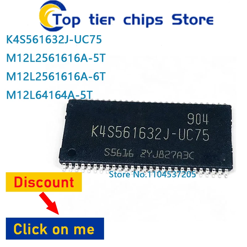 

1 шт./лот K4S561632J-UC75 M12L2561616A-5T M12L2561616A-6T M12L64164A-5T TSOP 100% НОВЫЙ