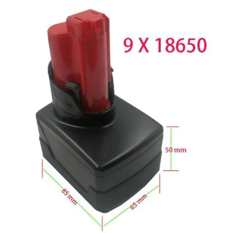 

M12 Battery Plastic Case PCB Circuit Board Shell for Milwaukee 12V 10.8V 3.0Ah 6.0Ah 9.0Ah 48-11-2411 Li-ion Battery Box Housing