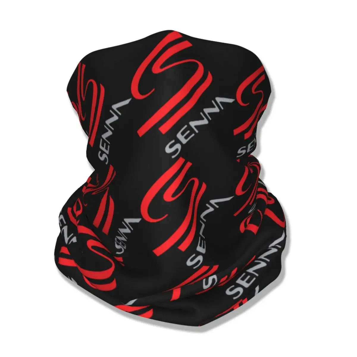 Ayrton Senna Logo Bandana Neck Cover Printed Motocross Mask Scarf Warm Face Mask Running for Men Women Adult Washable