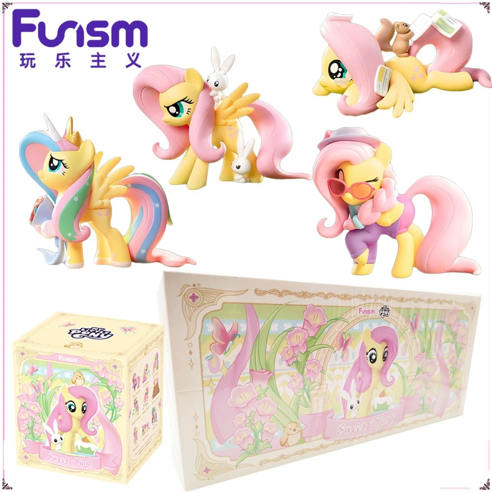 

Новый оригинальный FUNISM My Little Pony Fluttershy Sweet Diary Series слепая коробка мультфильм изысканная модная модель игрушки декоративные подарки