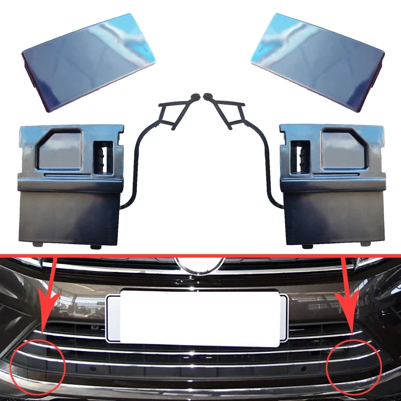 7P6807155 7P6807156 for VW Volkswagen Touareg 2016-2018 front towing hook cover front bumper towing hook 7P6807185A 7P6807186A