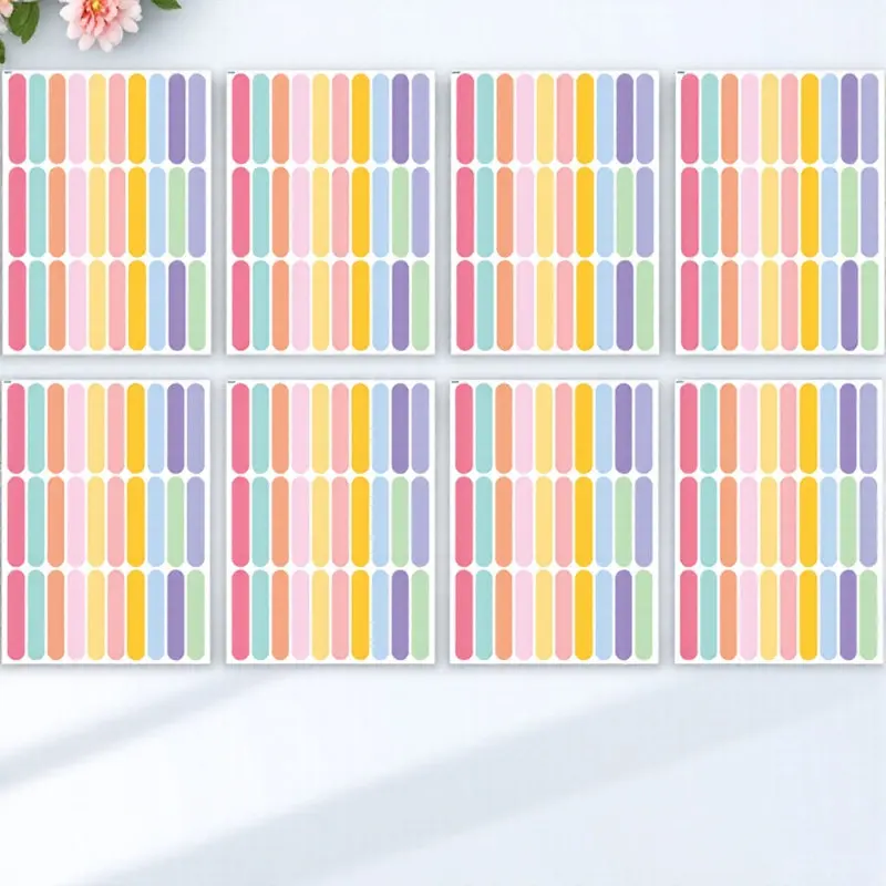 

8 листов декоративных наклеек на стену из ПВХ для детской комнаты, красочные съемные наклейки для самостоятельного оформления, дизайн для создания теплой и уютной атмосферы