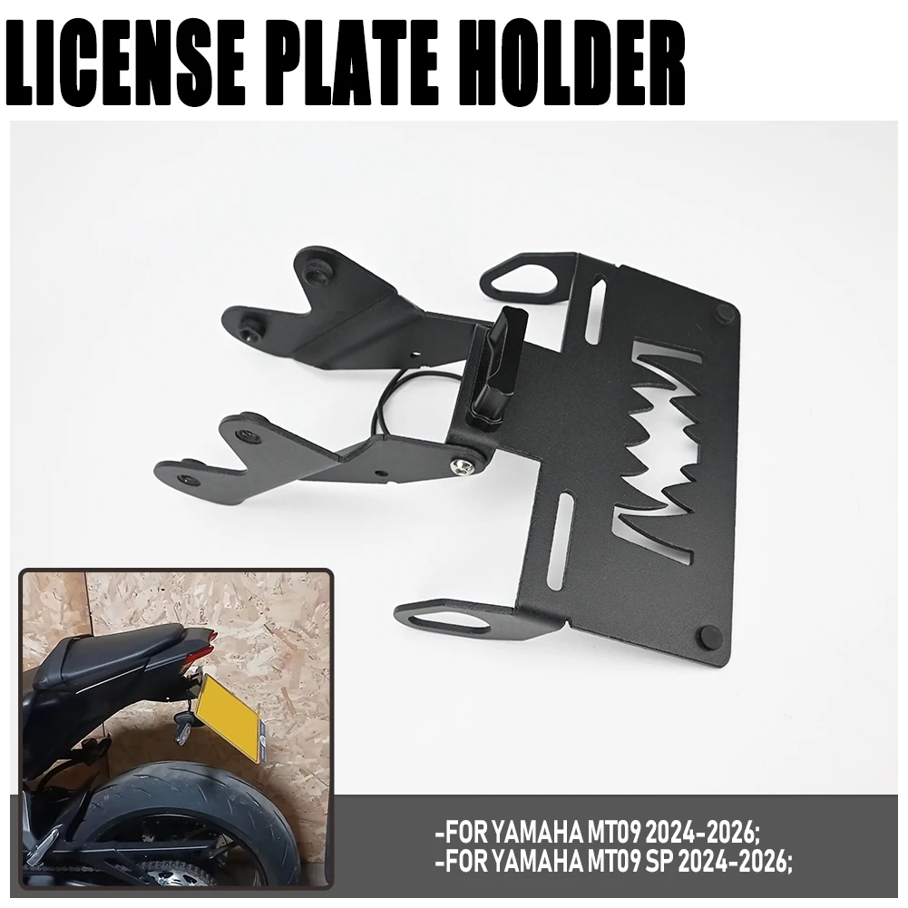 

Motorcycle License Plate Holder Bracket Rear Tail Tidy Fender Eliminator Kit Accessories For Yamaha MT 09 MT09 SP 2024-2026