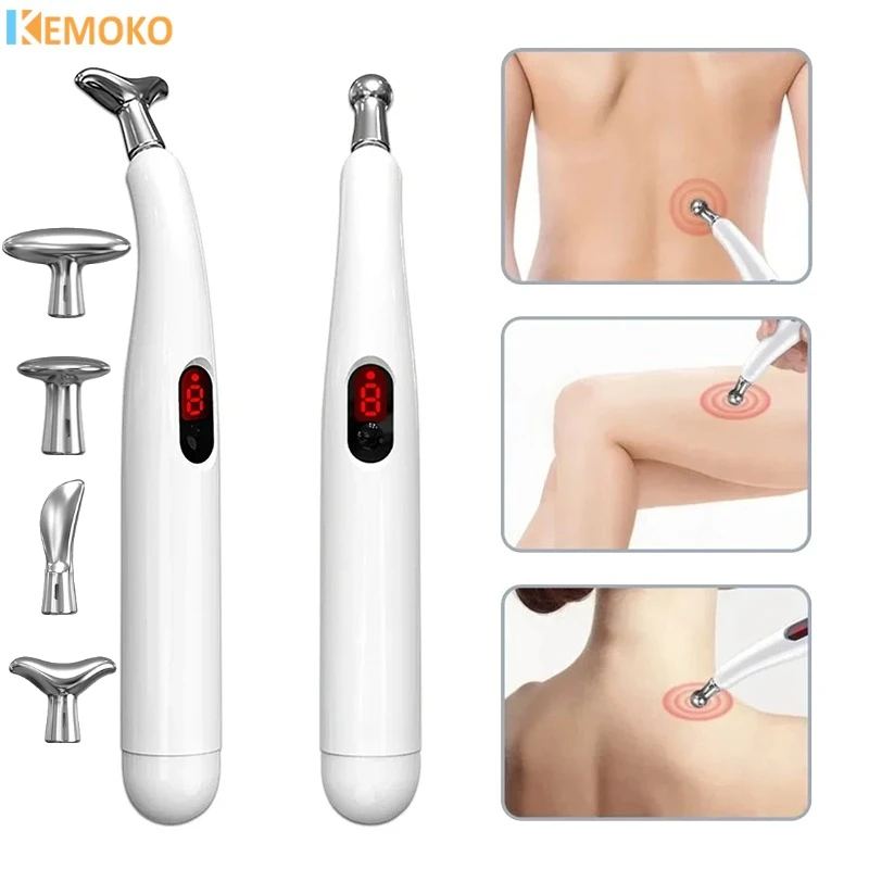 

5 IN 1 Electronic Acupuncture Pen Acupuncture Point Pen Meridian Energy Meridian Pen Relief Muscle Relax USB Rechargeable