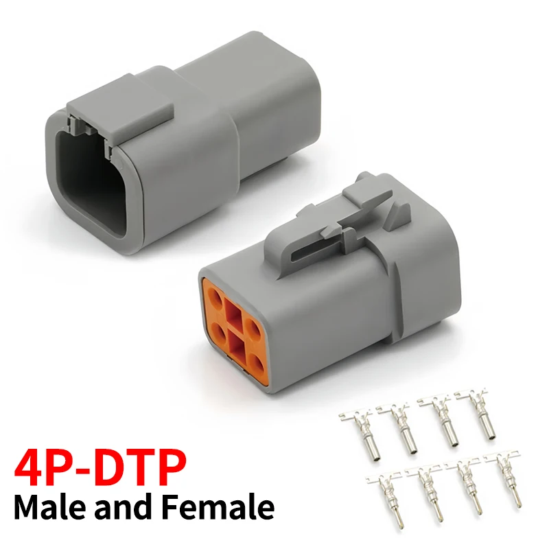 4 Pin DTP04-4P DTP06-4S Deutsch DTP Connector - Gray Male Female Waterproof Electrical Auto Plug for Marine, Bus & Industrial T&I Online Store