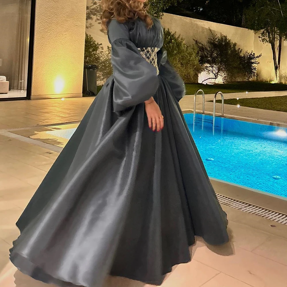 تخصيص جيرسي ألف خط مساء اللباس طاقم الرقبة الطابق طول الأكمام الطويلة لوحة قطار الصورة اللون مناسبة مخصصة الذهاب