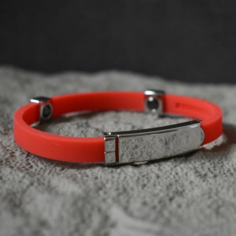 Silicone Magnetic Ion Sports Bracelet, Energy Balance Wristband for Men & Women, Adjustable Unisex Fitness Gift