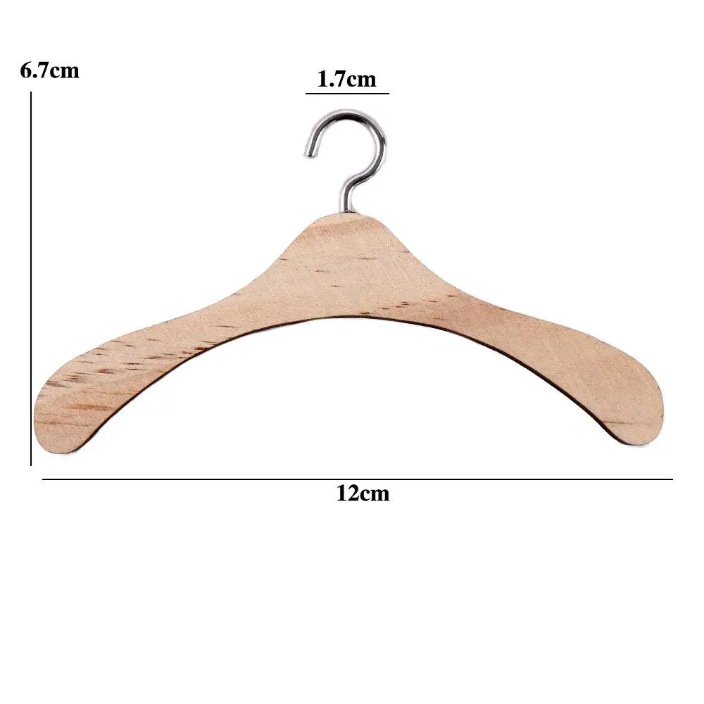 Sweaters Dresses Laundry Hook Space Saving Wooden Mini Drying Racks Doll Accessories Holder Clothes Hangers