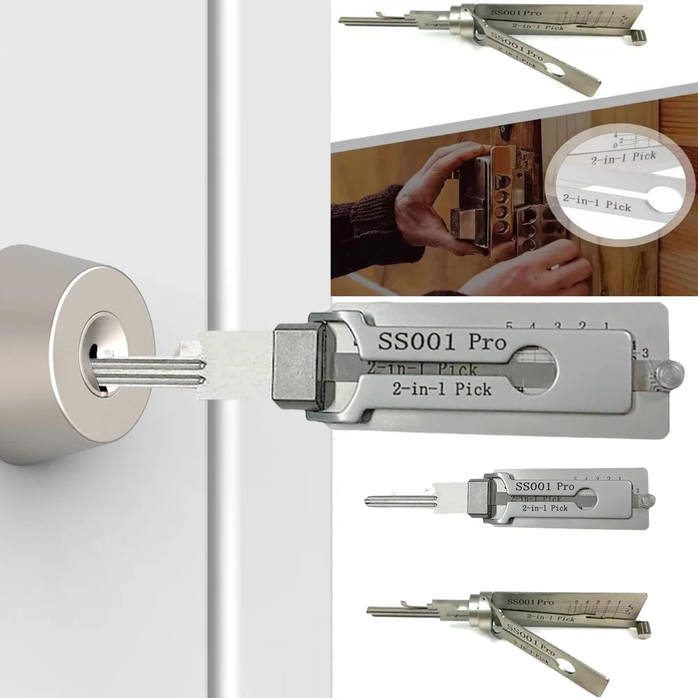 

Декодер ключей из нержавеющей стали, портативный прецизионный крючок и захват, ручной инструмент, комплект уплотнительных колец, набор инструментов для ремонта дверного замка