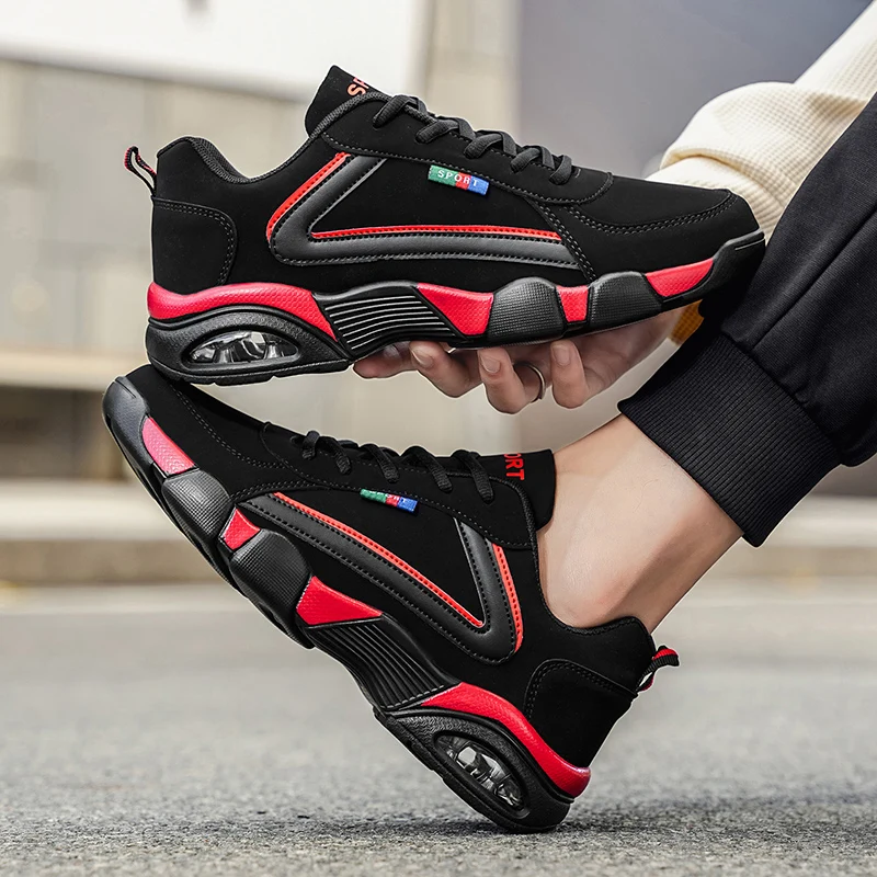 أحذية رياضية كاجوال للرجال قابلة للتنفس، أحذية سباق فاخرة للمدرب، أحذية بدون كعب أنيقة للرجال #4