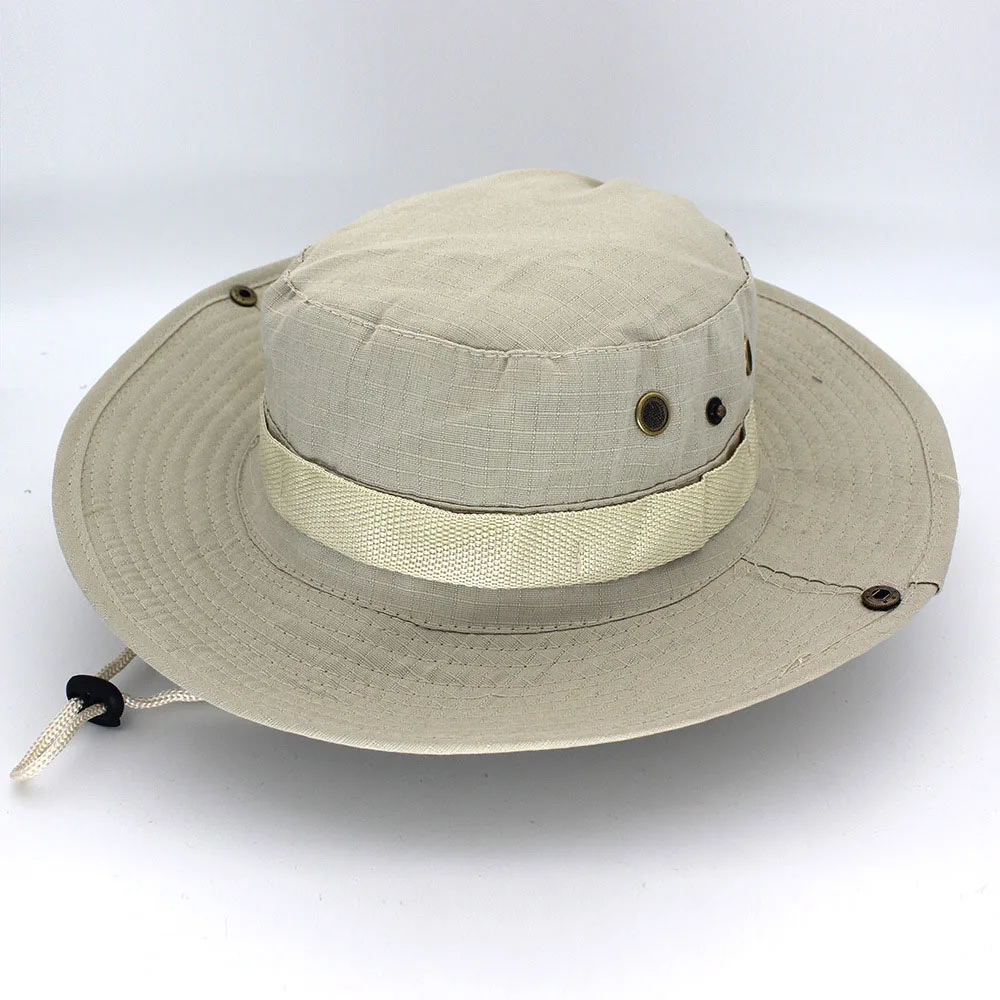 Gorra táctica de camuflaje para hombre, sombrero de cubo Panamá informal para exteriores, caza, senderismo, pesca, escalada, protección solar, alta