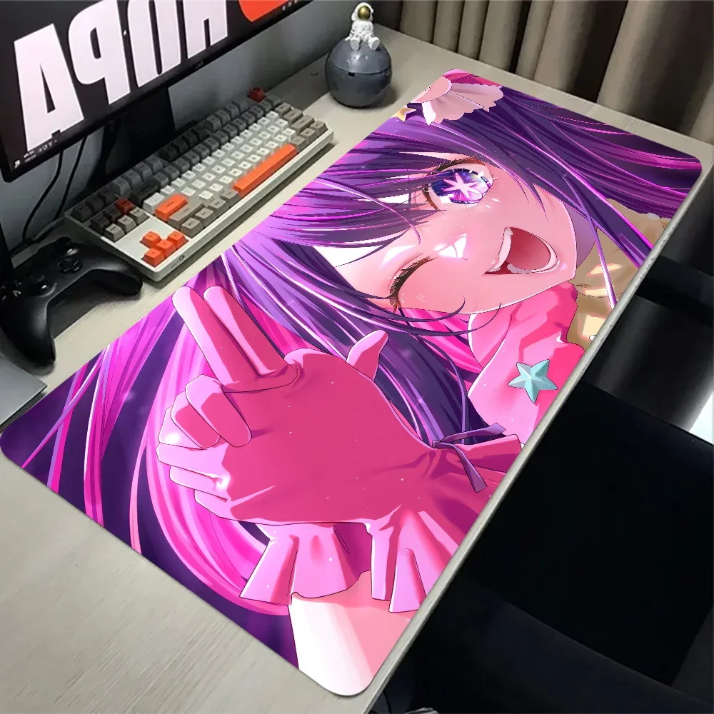 

Large Size Gaming Laptop Mouse Pads Hoshino Ai Mause Pad Oshi No Ko Mausepad Computer Accessories Non-slip Mat Kawaii Desk Mats