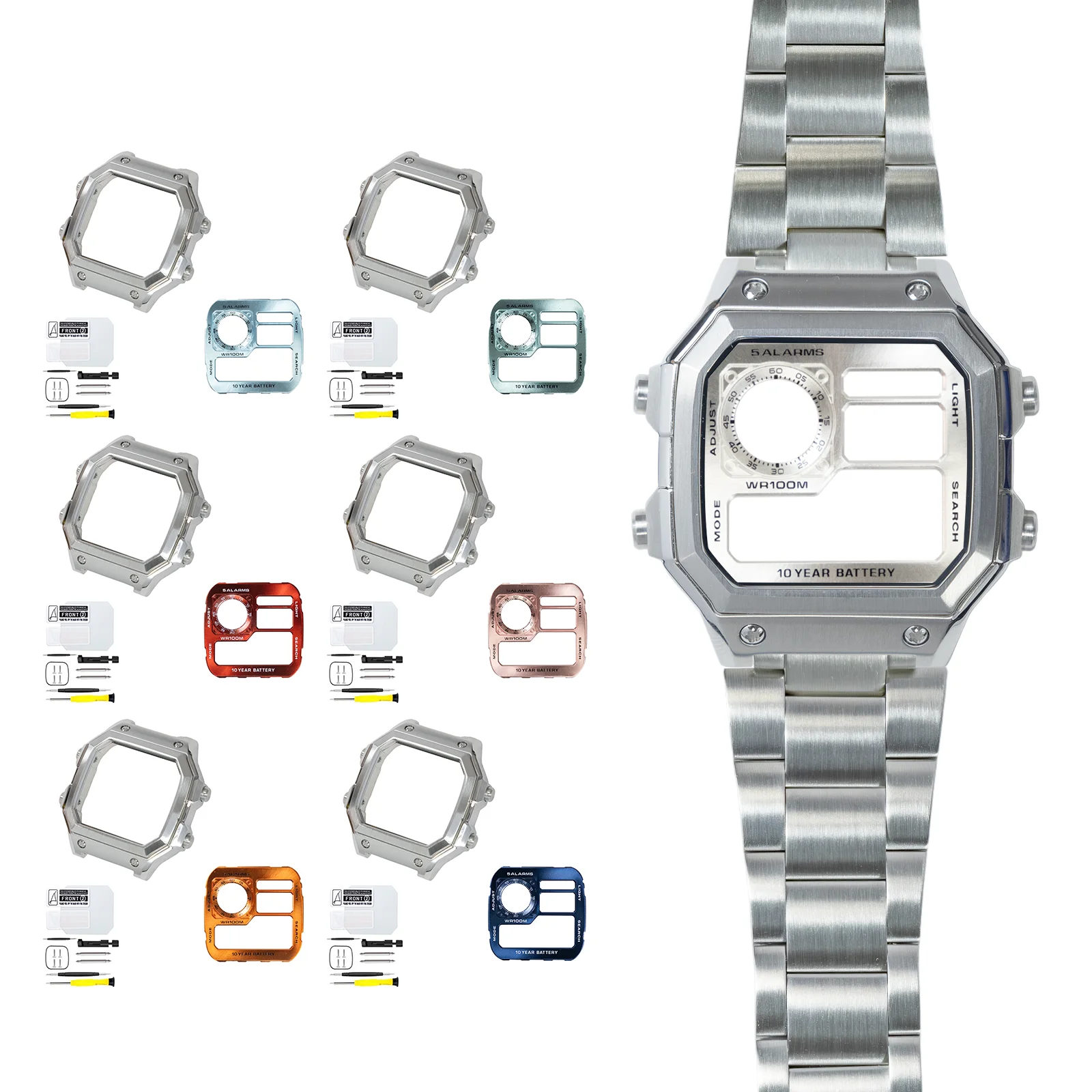 kit-de-modification-royale-upgrade-pour-casio-ae1200-boitier-de-montre-en-acier-inoxydable-316l-brosse-argente-cadran-en-metal-remplacement-de-la-faceplate-combo