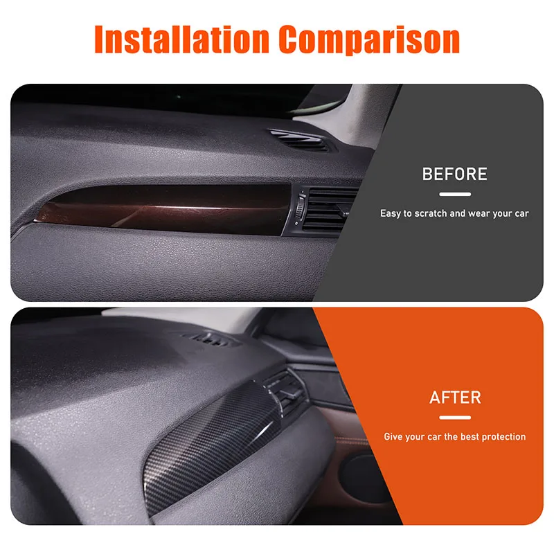 

1Pcs ABS Carbon Fiber For BMW X3 X4 F25 F26 2011-2017 Car Center Console Dashboard Panel Frame Cover Trim Stickers Accessories