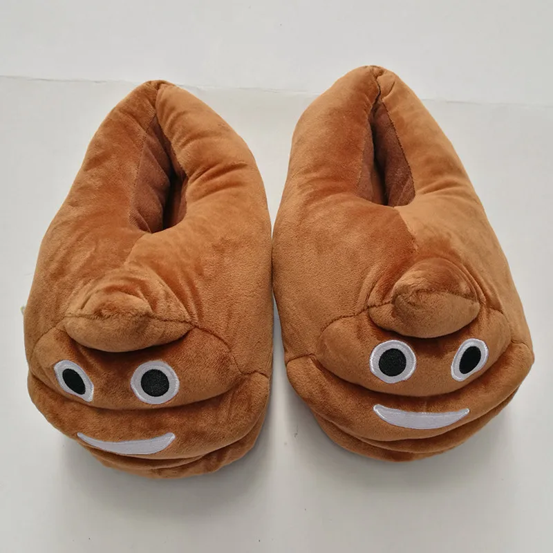 Whoholl Cute Funny Winter Shoes Women Slippers Unisex Brown Fashion Plush Female Indoors Slippers Home Warm Slippers Ladies