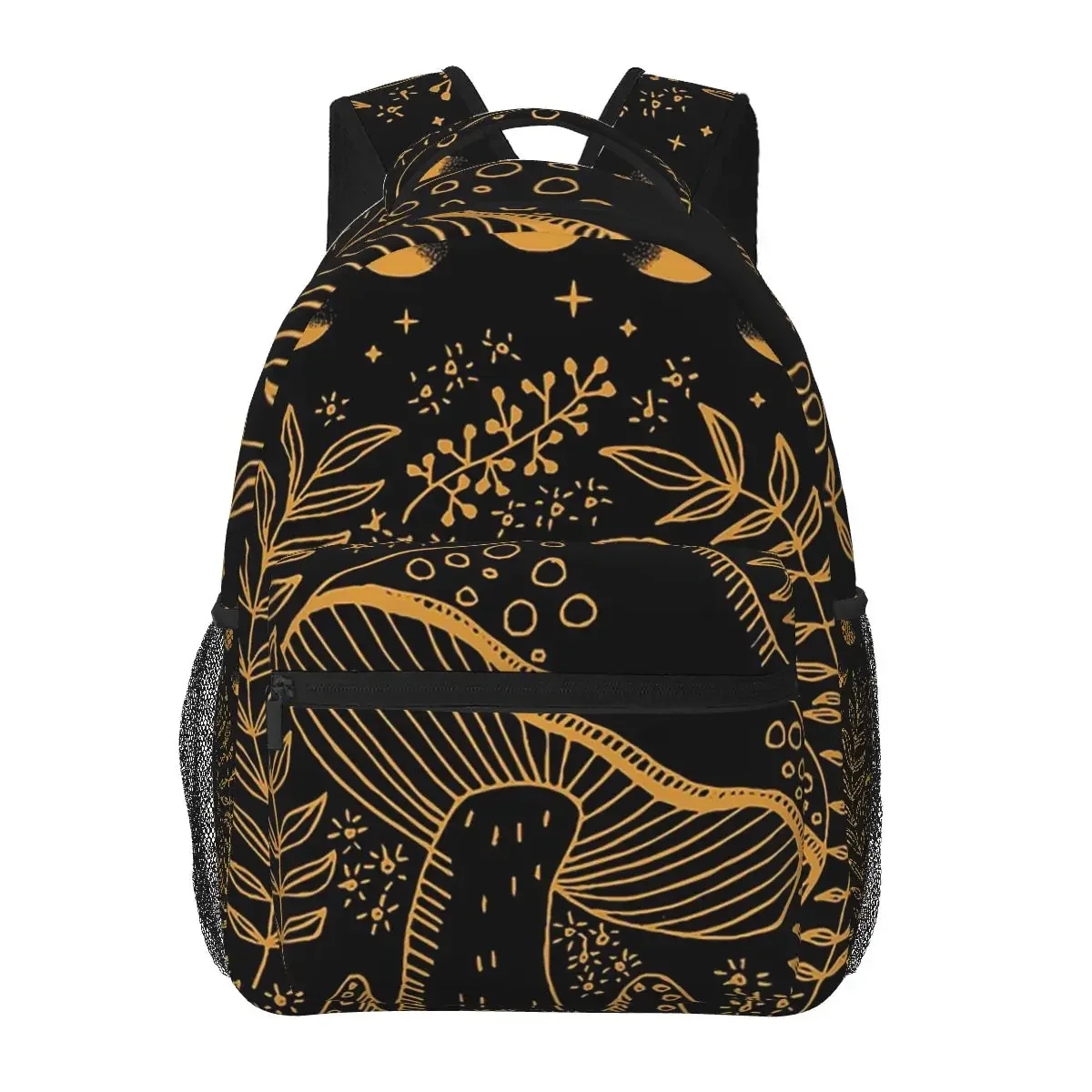 Goblincore Cottagecore Witchy Moon With Fungi Mushroom Backpacks Boys Girls Bookbag Children School Bags Rucksack Shoulder Bag