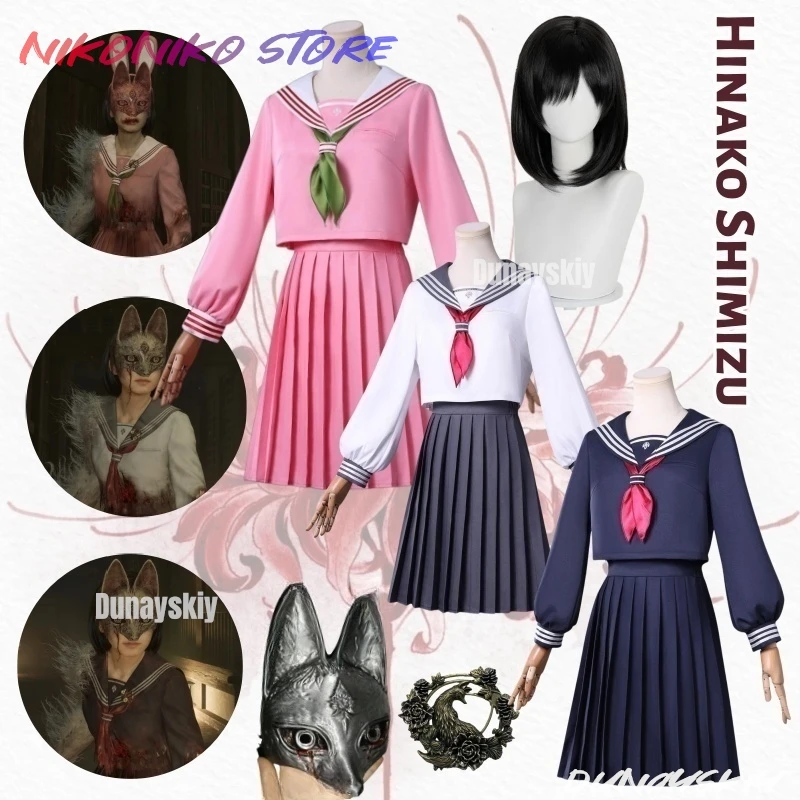 

BSilentTF Hill Hinako Shimizu униформа моряка элегантное аниме платье косплей наряд для женщин сексуальный темно-синий костюм JK матросская блузка юбка