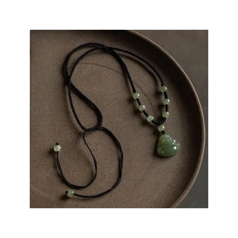 

Hetian Jade большой живот Maitreya Будда Кулон тот же для мужчин и женщин