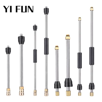 15/20/38/50 cm Verlängerungsstab für Hochdruck-Waschpistole mit M14-Gewinde oder 1/4 Schnellanschluss-Verlängerungsstange, Autowaschzubehör