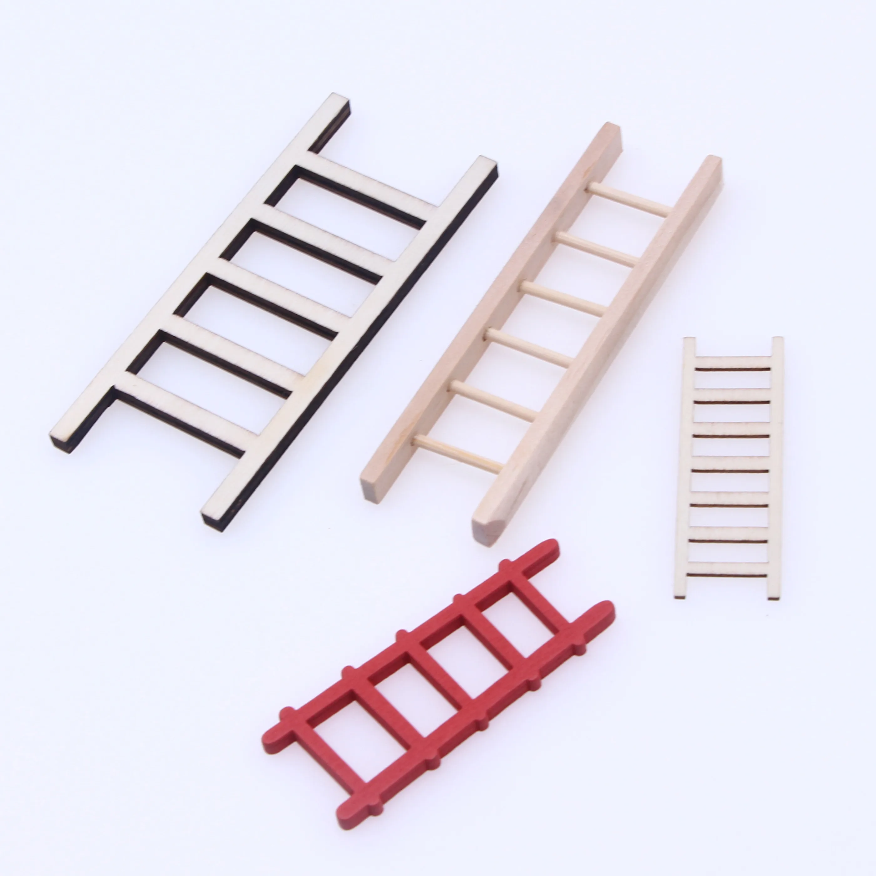 Mini Miniature Wooden Step Ladder Dolls Fariy Party Home Garden Decoration Accessories  Photo Prop Creative Figurine Stairs Toys