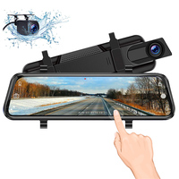New Dashcam 10 Inch Touch Screen Car Black Box Dual Lens Automobile Video Recorder 1080P Dash Cam Rearview Mirror Car Camera