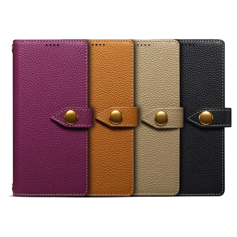Genuine Leather Wallet Flip Case for Samsung Galaxy Z Fold8 Ultra Fold7 W26 Business Cover