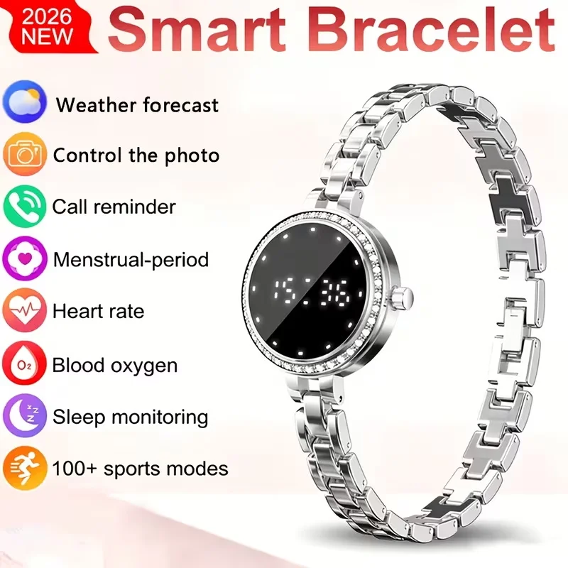 2026年新型スマートブレスレット-男女兼用-健康管理-フィットネス-防水スマートウォッチ-メッセージ通知-睡眠モニタリング-android-ios対応-ギフト