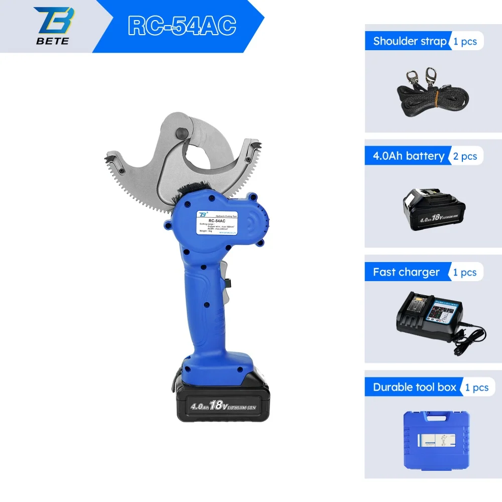 -54AC Ratchet Cable Cutter ACSR ≤240mm2 Flip Open Narrow Space 2.5kg