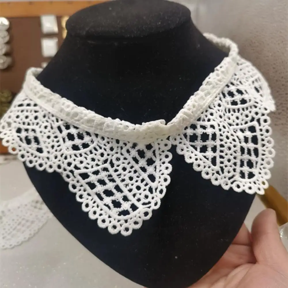 

Винтажный кружевной искусственный воротник, женская черно-белая блузка с лацканами и оборками, накладной воротник, женское ожерелье для девочек, аксессуары для одежды «сделай сам»