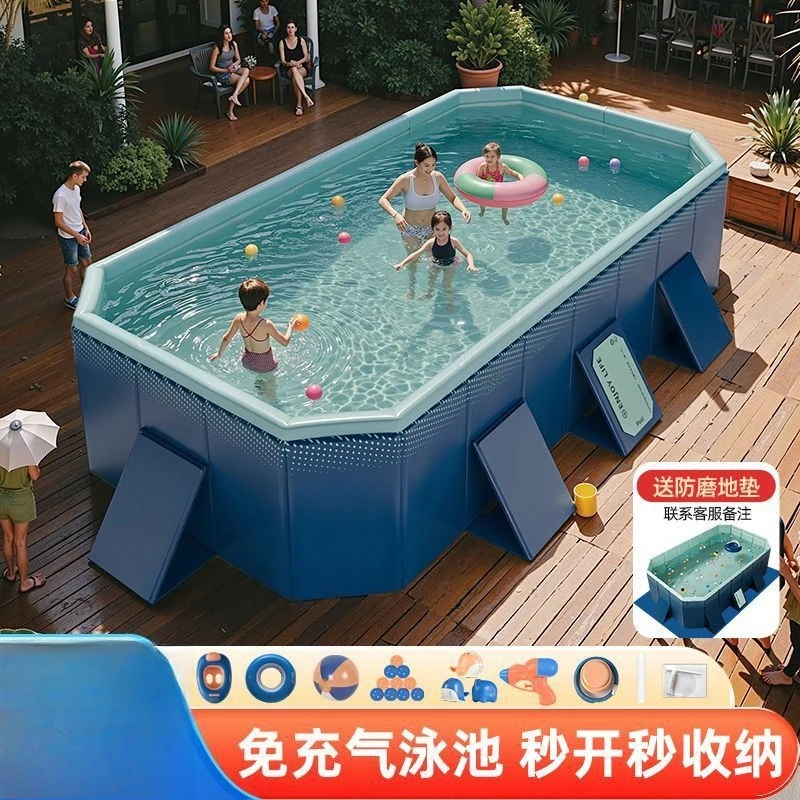 Swimming Pool Family Children Non-inflatable Foldable Pool Family Baby Swimming Bucket Outdoor Large Stand
