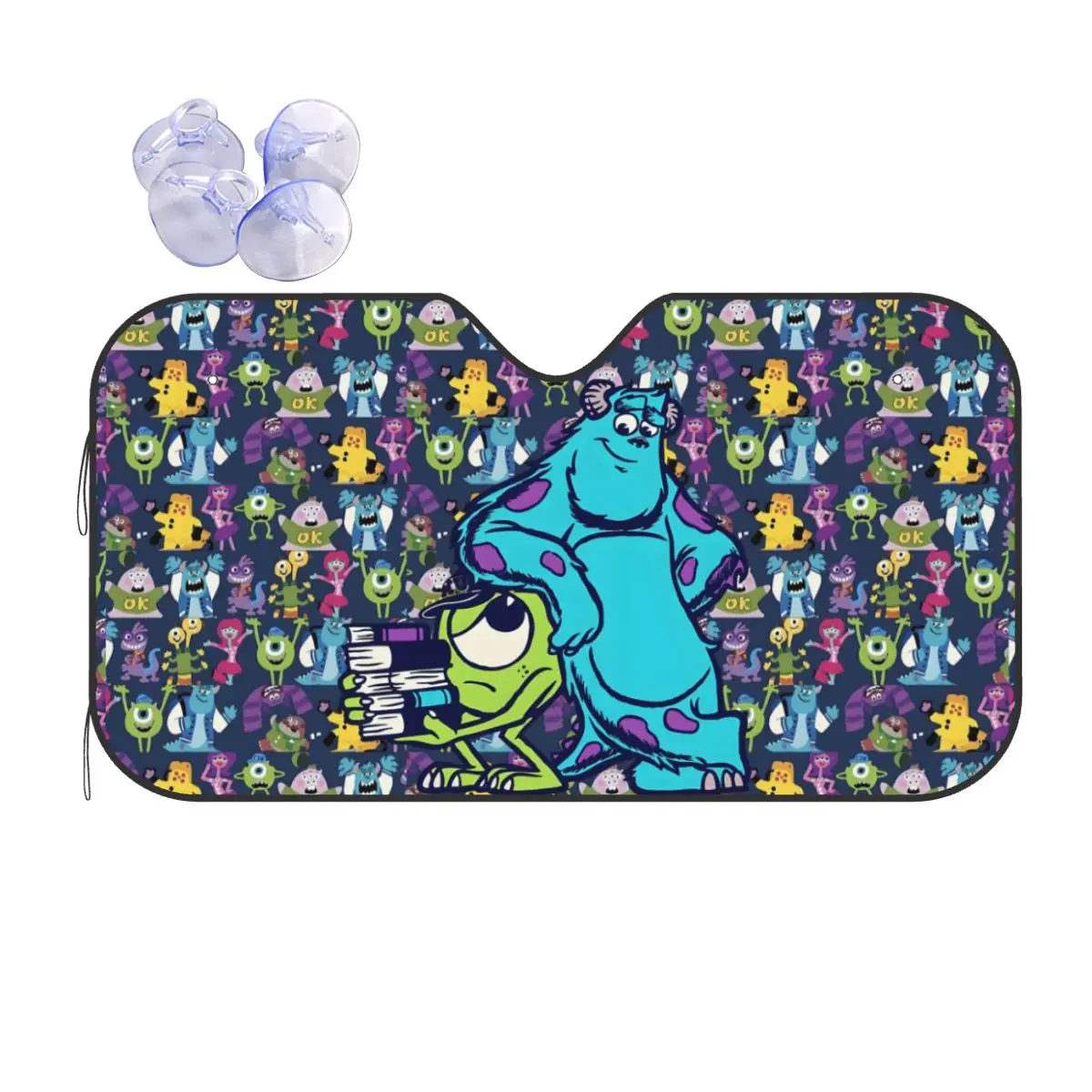 

Изготовленный на заказ солнцезащитный козырек на лобовое стекло автомобиля Университета монстров, складные солнцезащитные козырьки на окна автомобиля