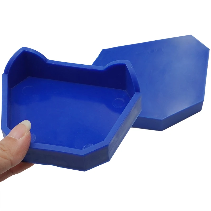 6Pcs Dental Model Base Silicon Plaster Model Base Tray without Feet 3 Sizes Denture Impression Trays Former