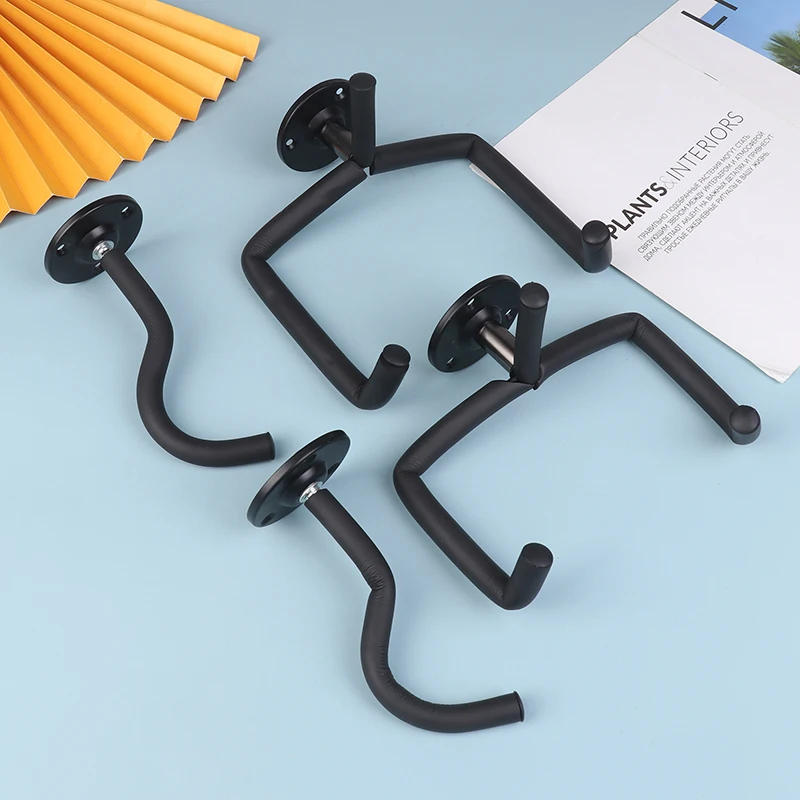 1PC Horizontal Black Metal Guitar Wall Mount Hanger Stand For Acoustic Guitar Bass Violins Mandolins Slat Display Support