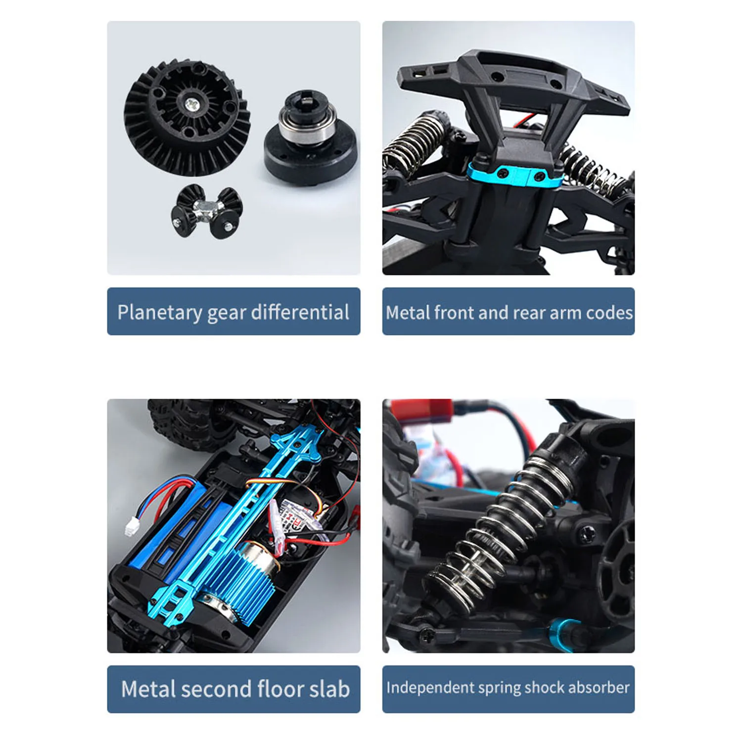 

PVC 1/16 AWD Radio Controlled Electric Off Road Car SCY 16103 RC Model Vehicle 390 Brushed Motor 30A ESC 38KM/H Shock Absorber