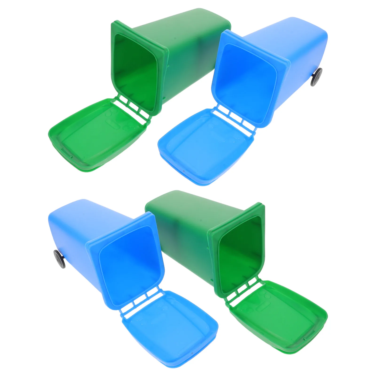 

4 Pcs Desktop Storage Bucket Trash Can with Lid Organizer Cute Mini Creative Pen Holder