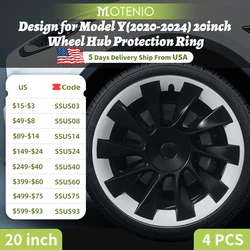 20inch Hub Ring Protection Wheel Cover Design For Tesla Model Y 2020-2024 Hight Performance Protective Full Rim Cover Accessorie