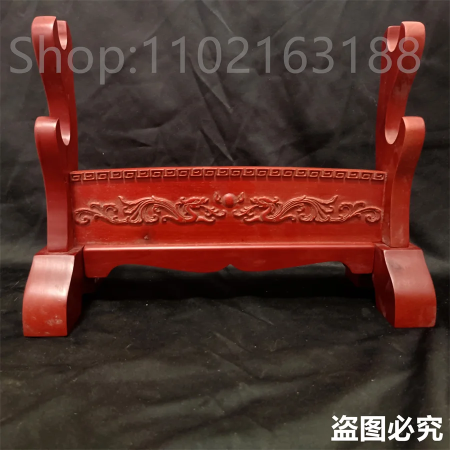 UNIQUE WOODEN SOLID WOOD DRAGON CARVES GLYPH SWORD  DISPLAY STAND FOR JAPANESE KATANA SAMURAI SWORD STAND IT IS NEW VERY NICE