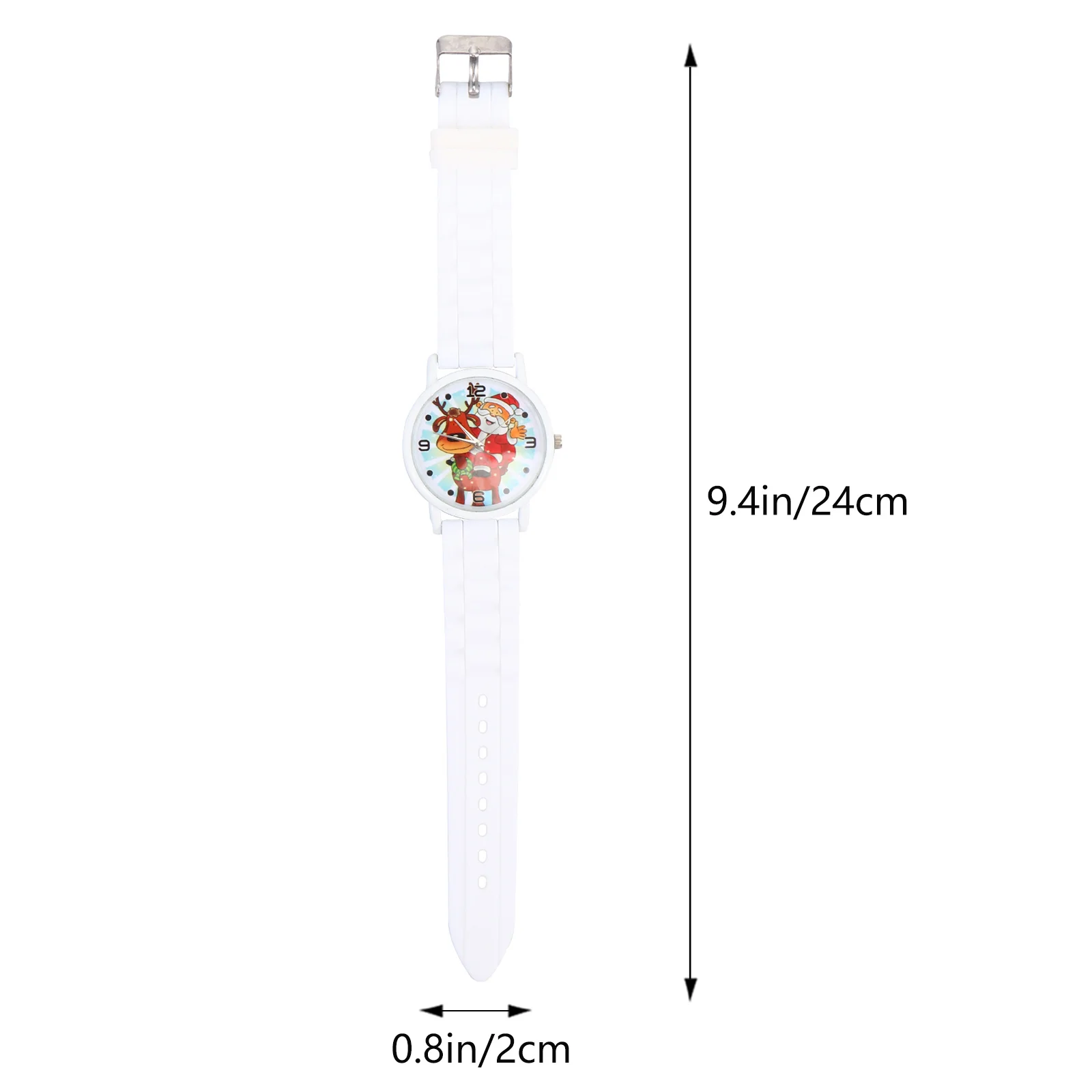 1Pcs Kids Cartoon Watch Lovely Christmas Pattern Colorful Silica Gel Wristwatch Adorable Xmas Analog Students Gift