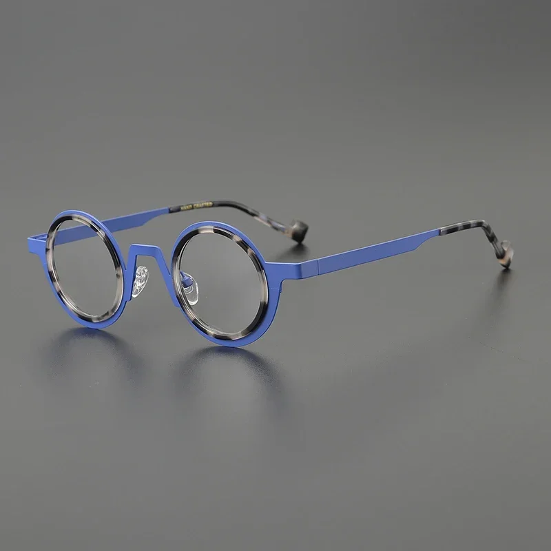 High Quality Japanese Handmade Acetate Prescription Glasses Frames Men Women Retro Vintage Round Eyeglass Men's Eyewear