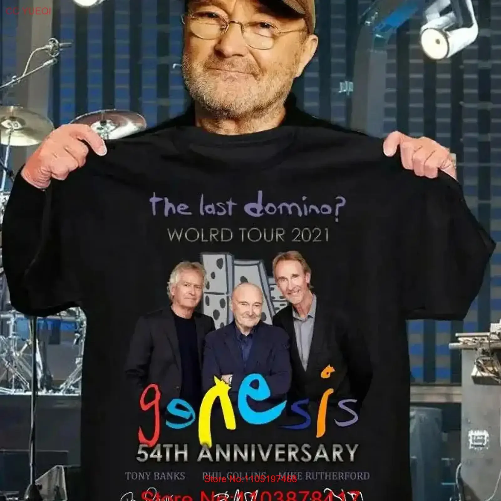 آخر جولة عالم الدومينو 2021 Genesis الذكرى ال 54 شكرًا لك على تي شيرت عتيق مغسول برسومات أنيقة ممتدة