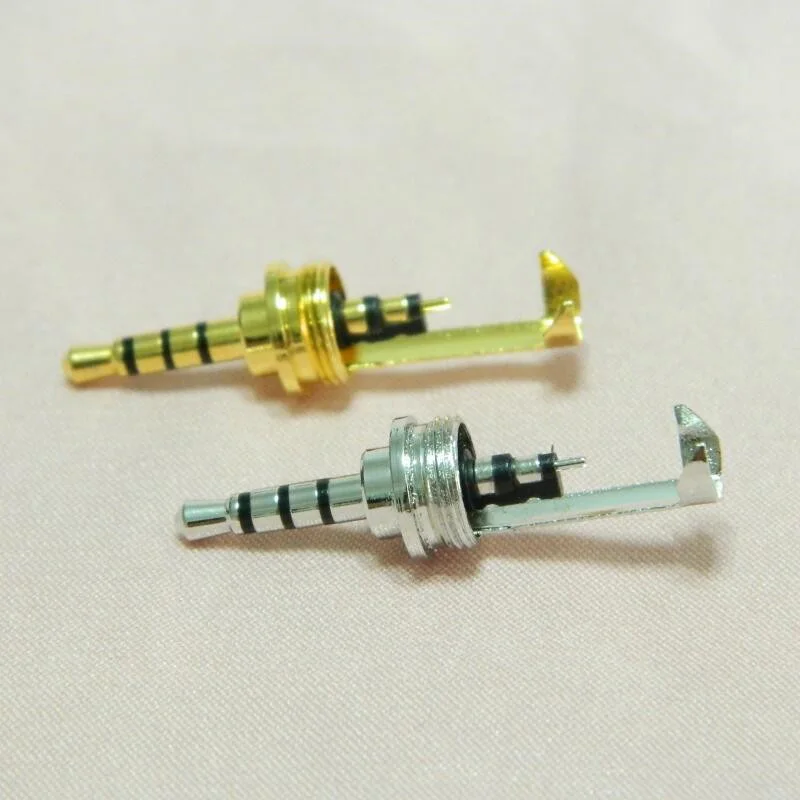 10PCS 2.5mm Copper 2.5 Rhodium Plated 3/32'' Plug Balanced Audio Headphone Jack Connector For DIY Cable