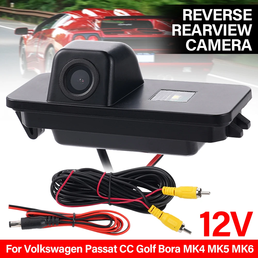 12V 120 Degree Car Rear View Camera For Volkswagen Passat CC  Golf 2000-2010 Bora MK4 MK5 MK6 With Reverse Parking Monitor