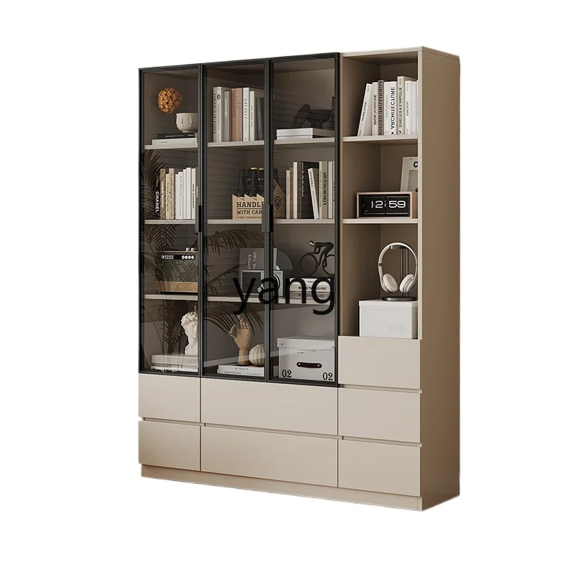 

LTT modern simple display cabinet living room study against the wall with drawers narrow cabinet storage locker