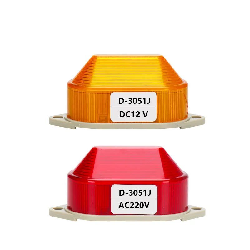 Luz de advertencia de señal estroboscópica indicadora de D-3051, lámpara pequeña intermitente de alarma de seguridad roja, 12v, 24v, 220v, Led Ip44,