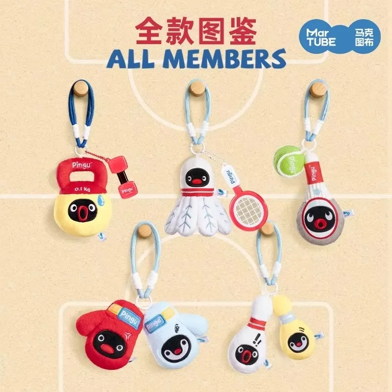 Nieuwe Echte Pingu Knuffel Kawaii Pop Pingu Sleutelhanger Pinguïn Sleutelhanger Pinguïn Sport-Stijl Pluche Sleutelhanger Knuffel Gift speelgoed