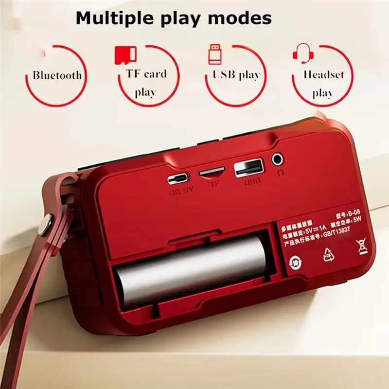 A73E-Radio Draagbare FM Mini Bluetooth Speaker Hifi Geluidskwaliteit Soundbar Subwoofer Handsfree Muziekspeler Recorder Met Microfoon